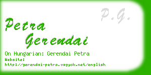 petra gerendai business card